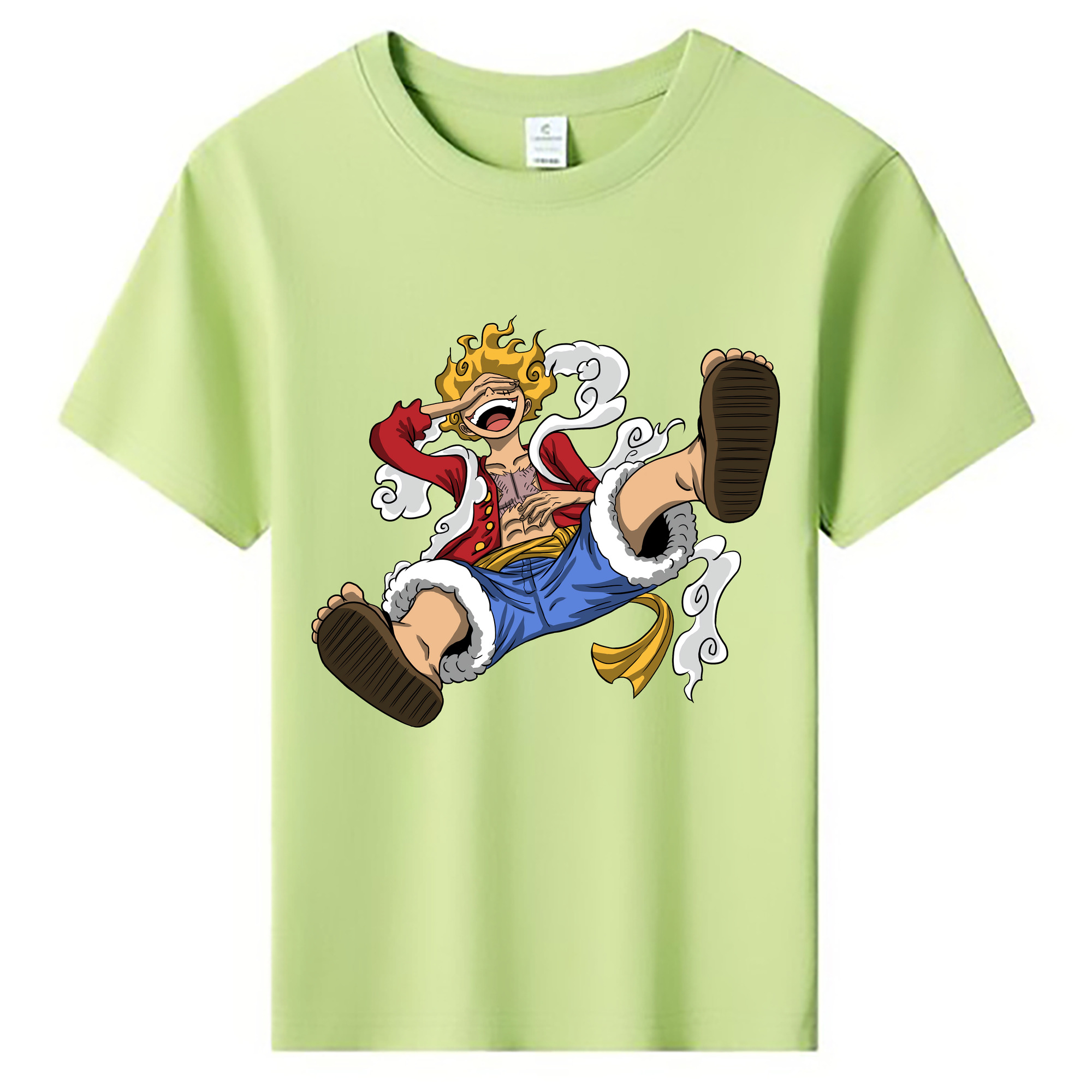 ワンピース モンキー・D・ルフィ ONE PIECE Monkey D. Luffy 綿100％キッズTシャツ（フロントプリント）